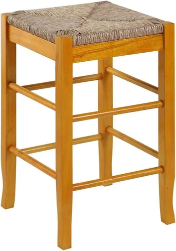 Vista 10 de Boraam Taburete cuadrado Rush de altura para barra, 29 pulgadas, capuchino