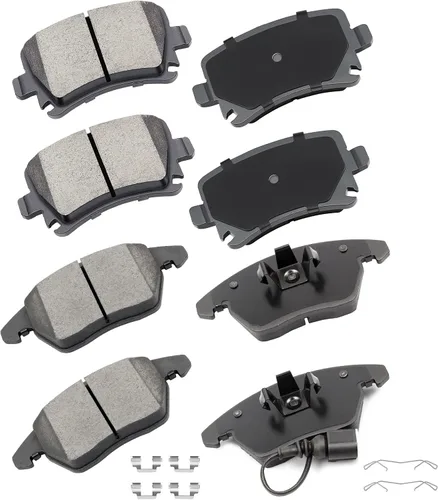 Vista 28 de Cciyu D627 Kit de 4 piezas de pastillas de freno cerámicas traseras 1994-2004 para Ford Mustang