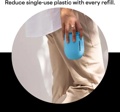 Vista 5 de Corkcicle Vaso de vino sin tallo, mantiene las bebidas frías durante 6 horas, acero inoxidable con triple aislamiento, base antideslizante, regalo
