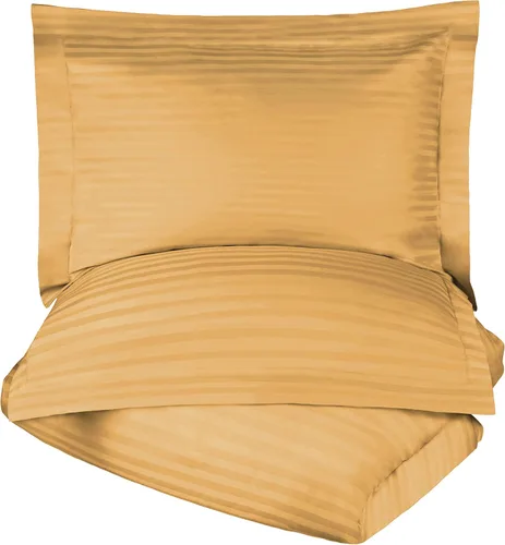 Vista 2 de Funda de Edredón de algodón egipcio de 400 hilos, Dorado, gemelo
