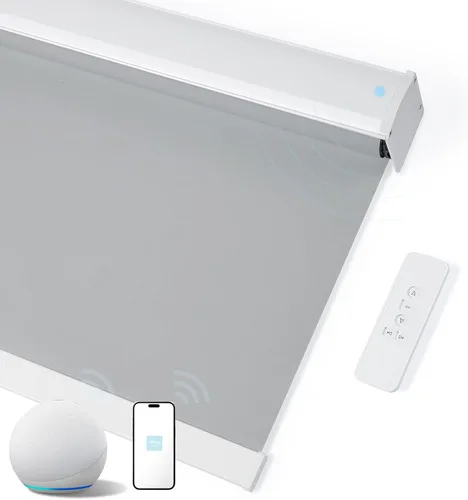 Vista 8 de Persianas enrollables motorizadas con control remoto, persianas automáticas inalámbricas, compatibles con Alexa y Google Home