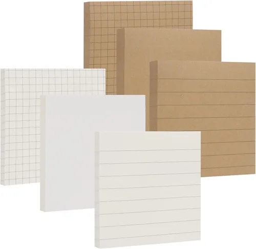 Vista 12 de NatureTouch Sticky Notes - Paquete de 6 notas adhesivas autoadhesivas de 3 x 3 pulgadas en papel de protección ocular, múltiples diseños de blocs