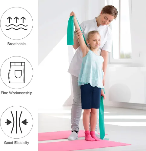Vista 5 de Resinta Paquete de 3 pantalones cortos largos activos para niñas, pantalones cortos de baloncesto y fútbol, pantalones cortos deportivos para niñas