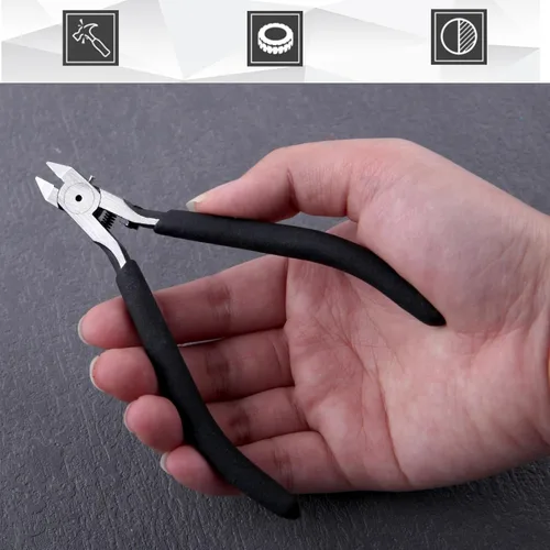 Vista 7 de Kit de herramientas de modelo, pinza de una sola hoja de 5 pulgadas, pinza modelo con bloque de pulido, pinza definitiva para modelo de plástico