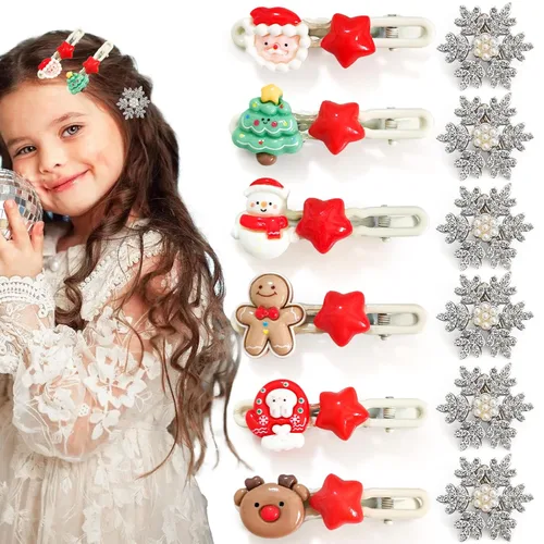 Vista 11 de GQLV Pinzas pequeñas para el cabello, 12 pinzas pequeñas de 1.18 pulgadas para mujeres y niñas, cabello grueso/fino, decoraciones de cabello