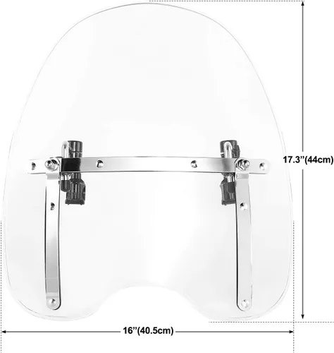 Vista 2 de TCT-MOTORPARTS Parabrisas delantero transparente de 7/8 pulgadas apto para Harley Softail Sportster XL883 1200 FLTR FLTX FLHT Dyna Street Bob Wide