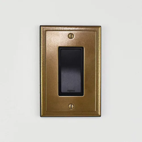 Vista 2 de Questech Decor - Cubierta para interruptor de luz basculante individual, placa de pared eléctrica de 1 banda, cubierta de receptáculo GFCI