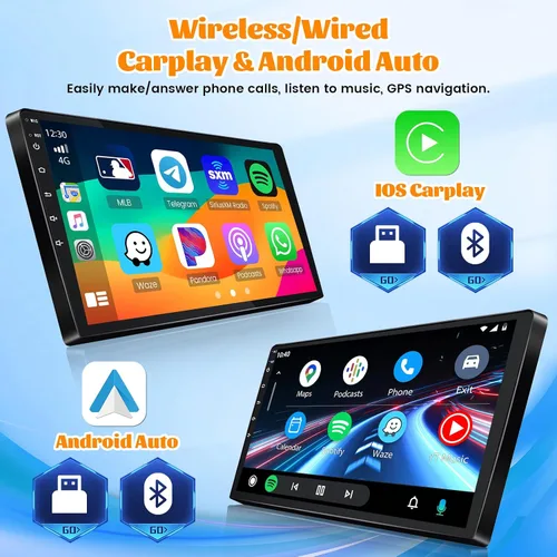Vista 3 de [DSP y EQ] Radio de coche 2+64G para Honda Pilot 2006-2008 con Carplay inalámbrico/Android Auto, pantalla táctil de 9 pulgadas para estéreo de auto