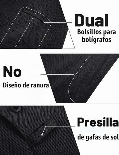 Vista 5 de TACVASEN - Camisas polo de manga larga para hombre de secado rápido, tácticas, para golf, con cuello, ligeras, transpirables, que absorben