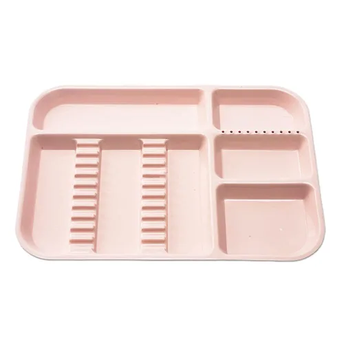 Vista 7 de SNAWOP Bandeja para instrumentos dentales, bandejas divididas de plástico autoclave tamaño B (13 x 9.4 pulgadas) para juego de instrumentos médicos
