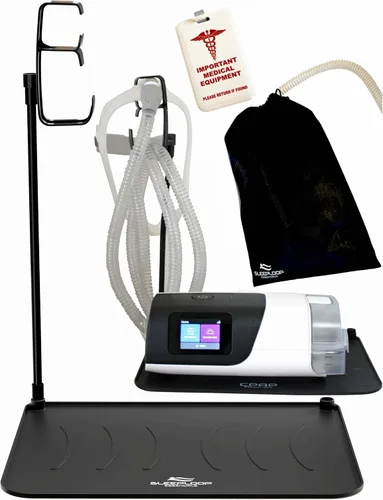 Vista 12 de Soporte de manguera CPAP para máscara y soporte colgador de tubo para mesita de noche CPAP - Suministros para estera CPAP para organizador de mesita
