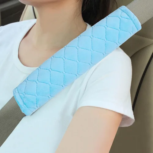 Vista 11 de Amooca Fundas Suaves para Cinturón de Seguridad del Automóvil Almohadillas de Hombro para Cinturón de Seguridad 2 PCS Ajuste Universal para Todos