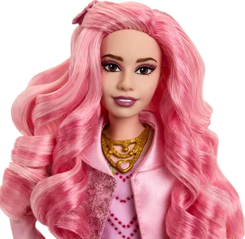 Vista 4 de Mattel Disney Descendants: The Rise of Red Fashion Doll & Accessory, Bridget, Young Queen of Hearts con ropa inspirada en la película y cupcake
