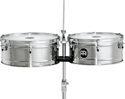 Vista 2 de Meinl Percussion LC1STS Artist Series Luis Conte Signature Timbal de acero inoxidable, 14 pulgadas y 15 pulgadas