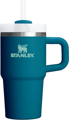 Vista 170 de STANLEY Quencher H2.0 Vaso Térmico con asa y pajilla, 64 onzas, tapa Flowstate de 3 posiciones, gran capacidad para viajes y deportes, vaso de acero