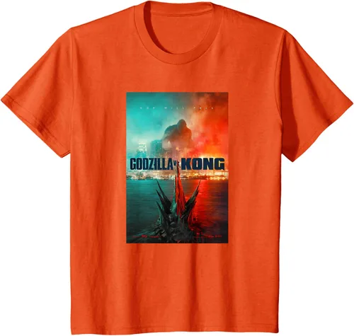 Vista 22 de Godzilla vs Kong - Camiseta oficial con póster, Negro