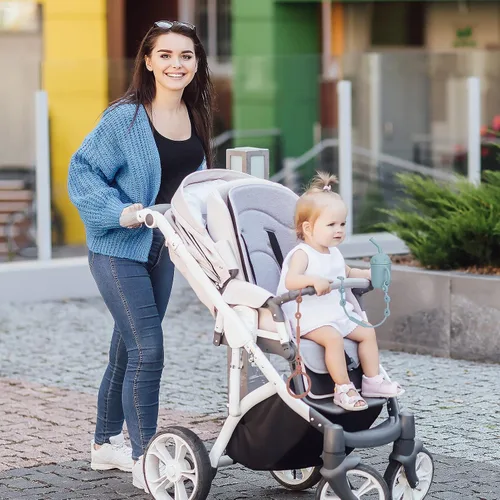 Vista 2 de Correas de seguridad de juguete, correas elásticas ajustables para cochecitos, silla alta, cunas, cestas colgantes, asiento de automóvil, carrito