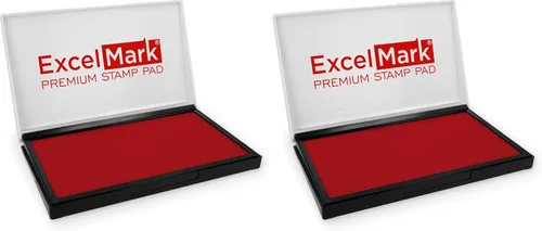 Vista 18 de ExcelMark - Almohadilla de tinta para sellos de goma 1-7/8 por 3-1/8 pulgadas - Negro