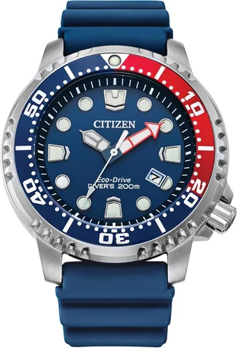 Vista 11 de Citizen Promaster Dive Eco-Drive Watch, 3-Hand Date, ISO Certified, Luminous Hands and Markers, Rotating Bezel