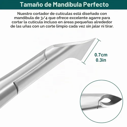 Vista 5 de CGBE - Cortadora de cutículas profesional, acero inoxidable Negro