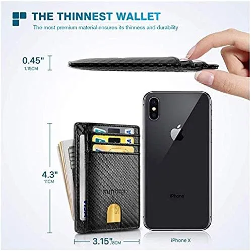 Vista 3 de Mini Billetera Con Cremallera De Cuero Tarjetero Para Hombre Mujer