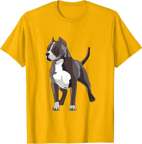 Vista 36 de American Bully Dog Holder Illustration for Dog Lovers T-Shirt Negro