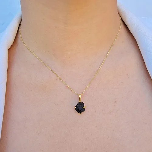 Vista 130 de Juego de joyas de piedras preciosas crudas reales con plata de ley 925 chapada en oro real, collar y aretes de piedra natal, regalo para ella por