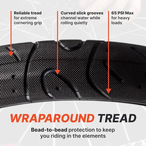 Vista 4 de Anquilostoma Maxxis Compuesto único Neumático de bicicleta BMX 60 TPI, Wire Bead Casing, Bead-To-Bead Tread, Fast-Rolling on Pavement, BMX