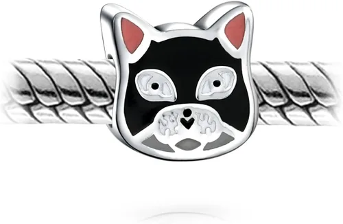 Vista 2 de Gatito Pet Animal Lover Corazón rojo diciendo palabras I Love My Cat colgante Charm Bead para mujeres para adolescentes plata de ley 925 se adapta a