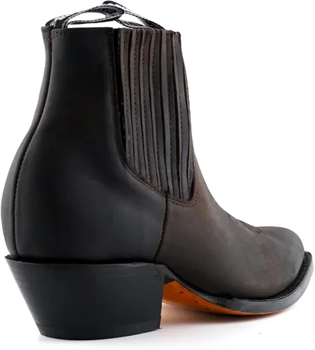 Vista 3 de Grinders Maverick Brown - Botas vaqueras para hombre, Negro