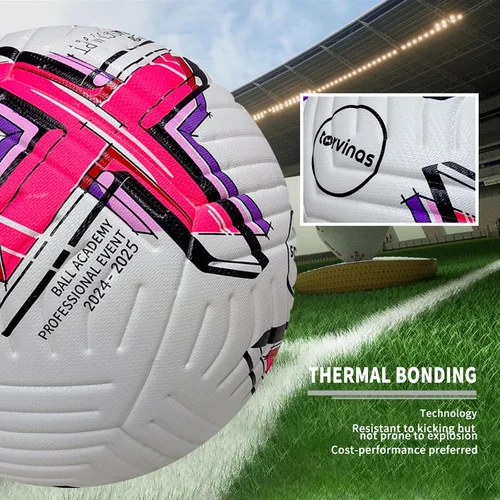 Vista 3 de Balón de fútbol tamaño 5,4 con bomba, piel sintética impermeable, entrenamiento profesional y pelota oficial de partido, incluye aguja de inflado