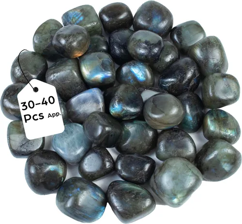 Vista 26 de Crocon Stones and Crystals Bulk 2000+ Carats Natural Crystal Kit for Reiki Healing Crystal Polished, Tumble Stones, Chakra Balancing, Gift, Home #01