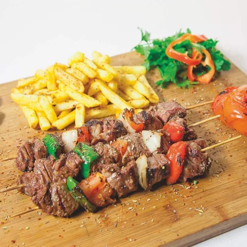 Vista 4 de Fu Store Brochetas de bambú de 6 pulgadas, paquete de 100 palitos de bambú, brochetas Shish Kabob, parrilla, aperitivo, fruta, maíz, fuente