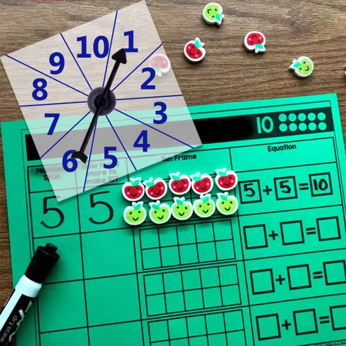 Vista 7 de 20pcs Spinners transparentes juego de matemáticas Spinner con flecha giratoria para juegos de fiesta y enseñanza usando