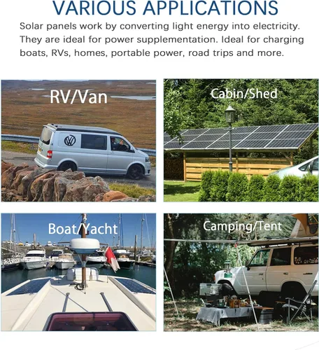 Vista 7 de XINPUGUANG Panel solar flexible de 100 W, 12 V, kit solar monocristalino, módulo ligero, controlador de carga de 10 A, cable de extensión para RV