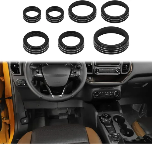 Vista 20 de JWWY Pomo para interruptor de faros delanteros de aire acondicionado, tracción 4WD, cubierta de perilla para interruptor de engranajes para Ford