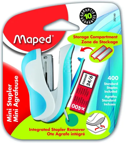 Vista 11 de Maped Mini grapadora ergológica y 400 grapas, colores surtidos (352110)