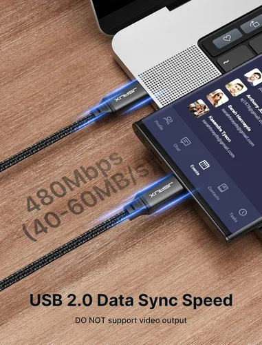 Vista 8 de JSAUX Cable USB C a USB C de 100 W [2 unidades de 3.3 pies], cable de carga rápida tipo C para iPhone Air/iPhone 17/iPhone 17 Pro/iPhone 17 Pro Max