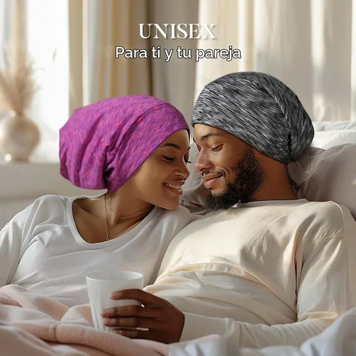 Vista 6 de LULUSILK Gorro de Dormir con Forro de Seda de Morera, Se Acabó el Cabello Encrespado y Enredado, Envoltorio de Cabello de Seda que se Mantiene