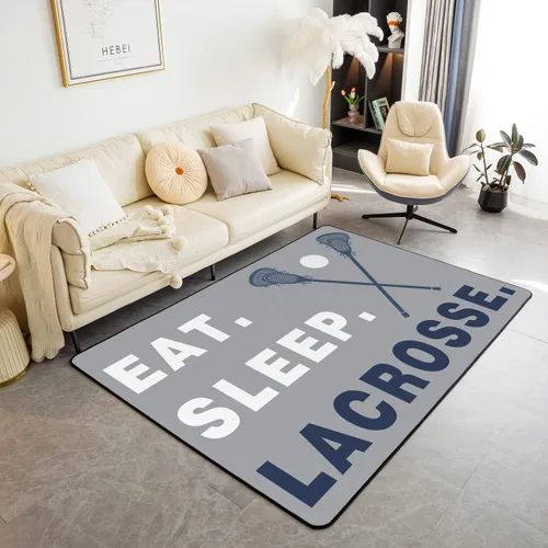 Vista 9 de Alfombra de rugby de 4 x 5 pies para sala de estar, para dormitorio, niños, niñas, mujeres, hombres, azul, para comer dormir, fútbol, decoración