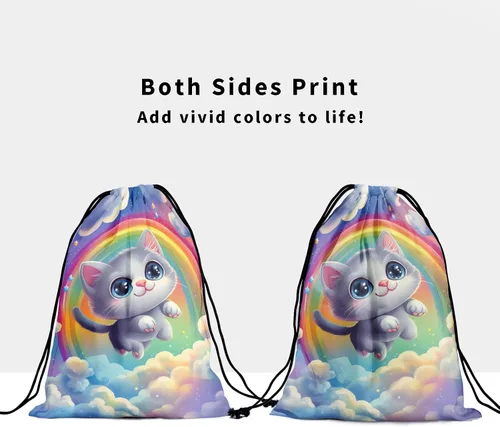 Vista 122 de Bolsa de agarre de gimnasia de piel de animal, bolsa de gimnasia con cordón ajustable, bolsa de cuerda para fauna silvestre, Mariposas Galaxy