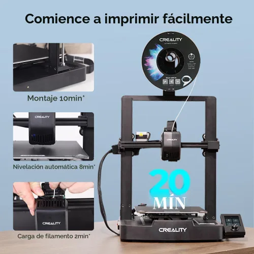 Vista 5 de Creality Ender 3 V3 SE Impresora 3D, velocidad de impresión de 250mm/s Impresoras 3D de bricolaje con nivelación automática CR Touch, extrusor