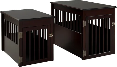 Vista 3 de BarkWood Pet Crate - Mesa auxiliar con acabado capuchino Capuccino