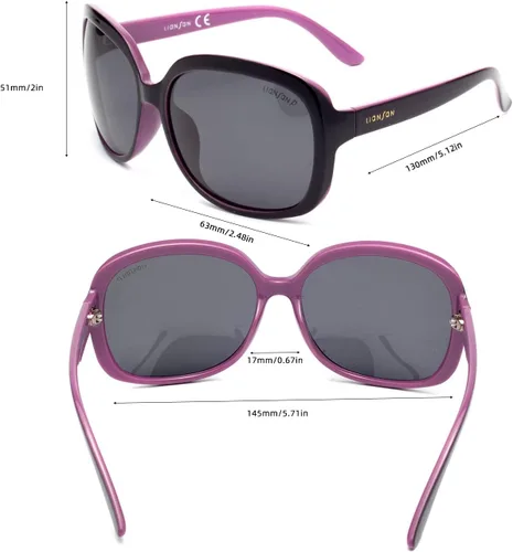 Vista 7 de LianSan Lsp301 lentes de sol extra grandes, polarizadas, para mujer