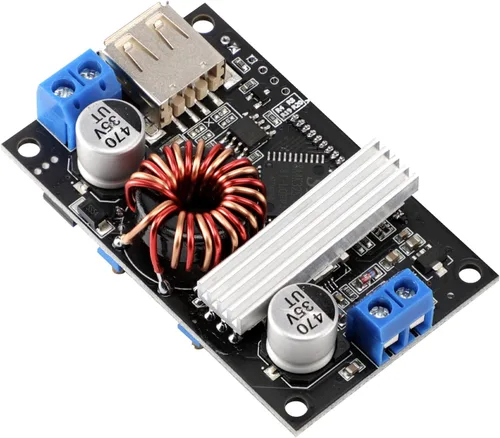 Vista 7 de DROK Regulador de voltaje Buck Boost, DROK DC 6-30V a DC 0.5-30V Convertidor de voltaje ajustable de 5V 12V 24V, módulo transformador de 4A 60W