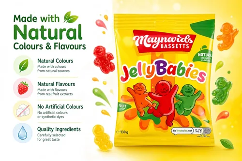 Vista 5 de Maynards Bassetts Jelly Babies 4.59 oz x3, suave masticable