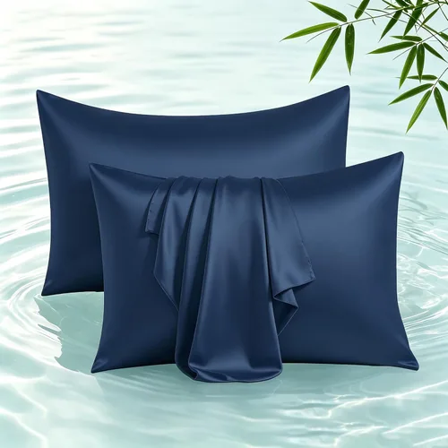 Vista 14 de Fundas de almohada de viscosa de bambú con cremallera, tamaño estándar, 2 Beige