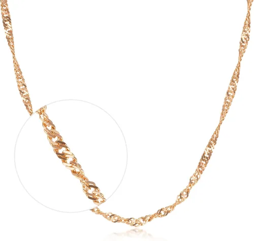 Vista 4 de CHOW SANG SANG Collar de cadena de cuerda de oro macizo de 18 quilates para mujer 03818N