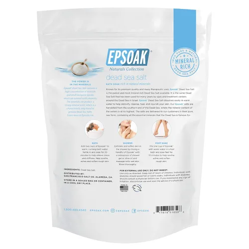 Vista 2 de Epsoak Sal del Mar Muerto - Bolsa de grano fino de 2 libras