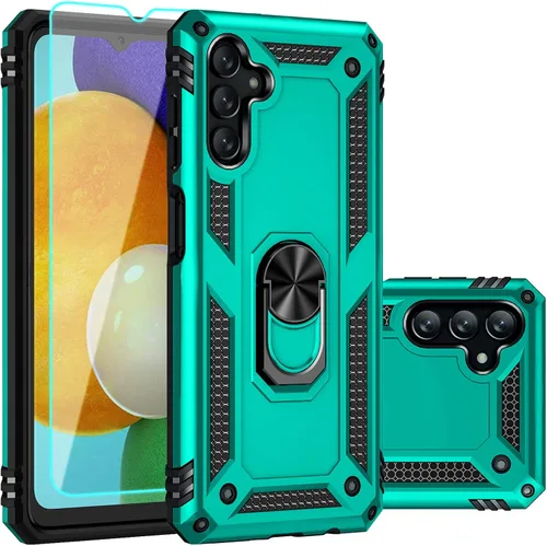Vista 14 de Funda para Galaxy A13 5G, con protector de pantalla, grado militar, 16 pies, con función de atril magnético, funda protectora para Galaxy A13 5G
